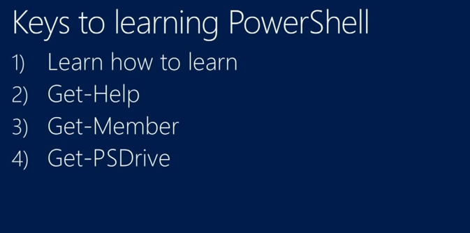 slide about learning powershell